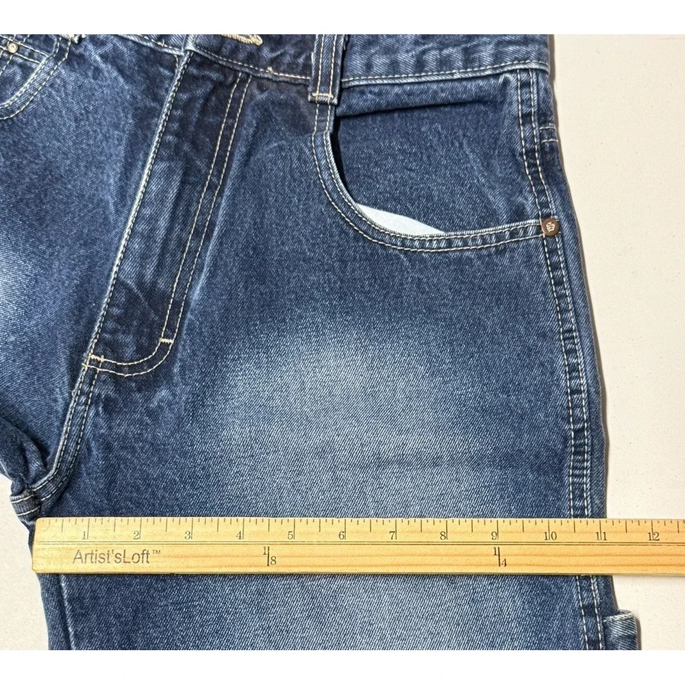 Vtg South Pole Red Tab Carpenter Jeans 18Y Fits Adult 27x28.5 ( needs button )